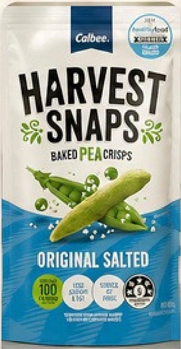 Harvest Snaps Baked pea crisps, original salted